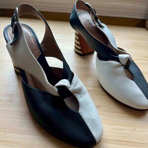 John Fluevog Nancy Knotted slingback heel, size 6